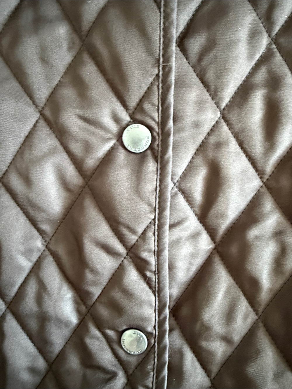 Burberry Quilted Puffer Jacket in Brown with Signature Check Cuff - Picture 3 of 10